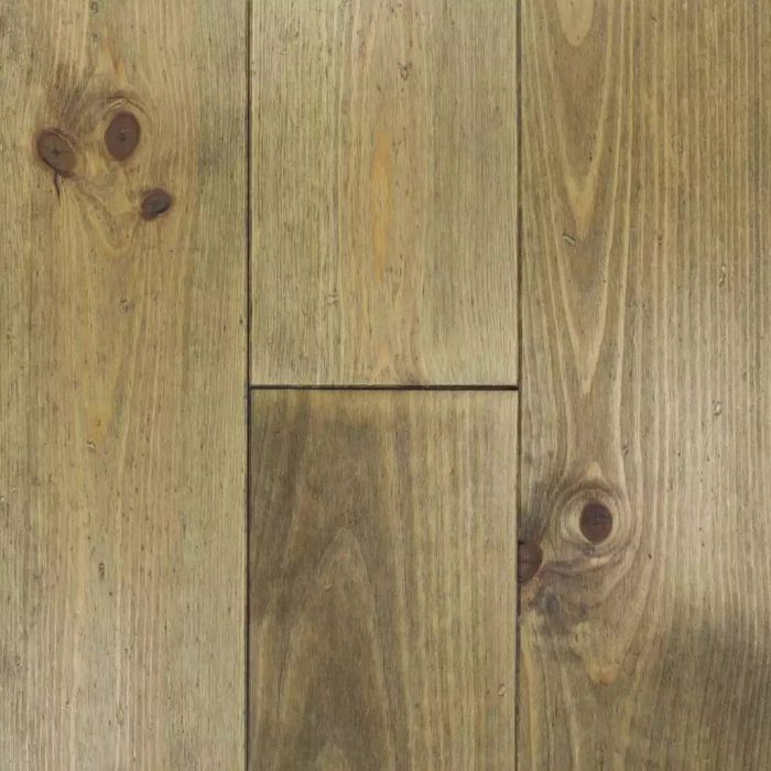 Parquet pin rustique 150 x 14 mm huilé bronze endommagé poinconné