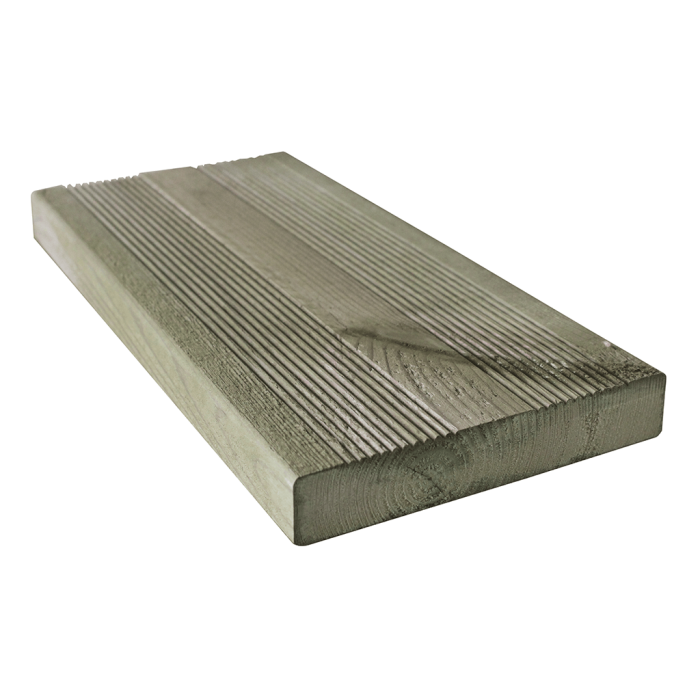 Terrasse pin sylvestre 145 x 26 mm choix AB. traité classe IV vert.