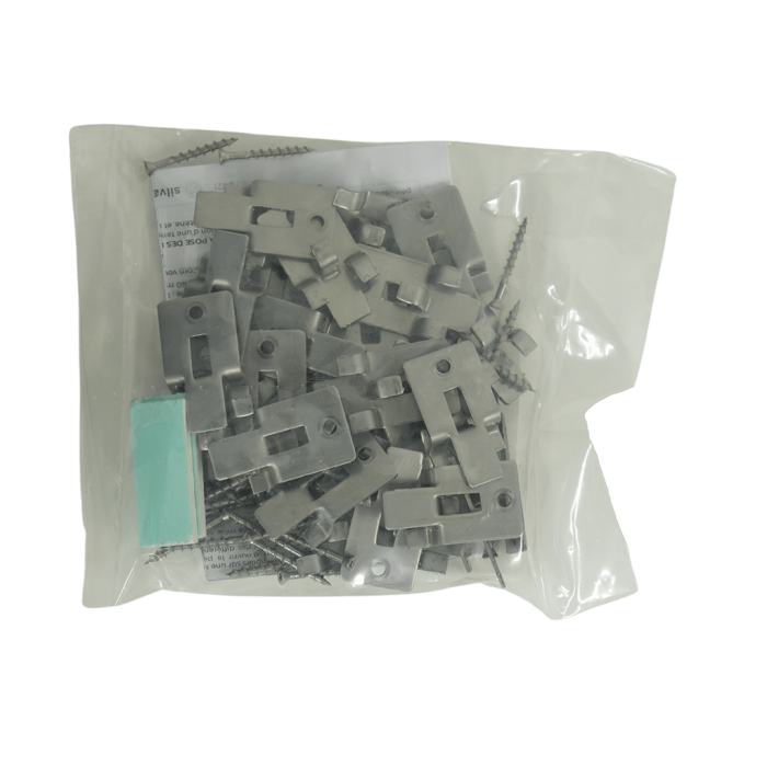 Silvadec clip simple sachet de 30 clips et vis inox