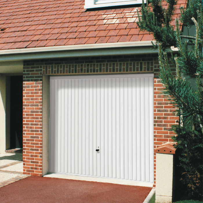 Porte de garage basculante motif122 Ht 2125 Lg 2500 mm Ral 9016