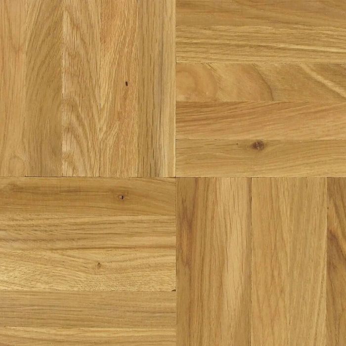 Parquet chêne mozaique damier Brut Rustique RU