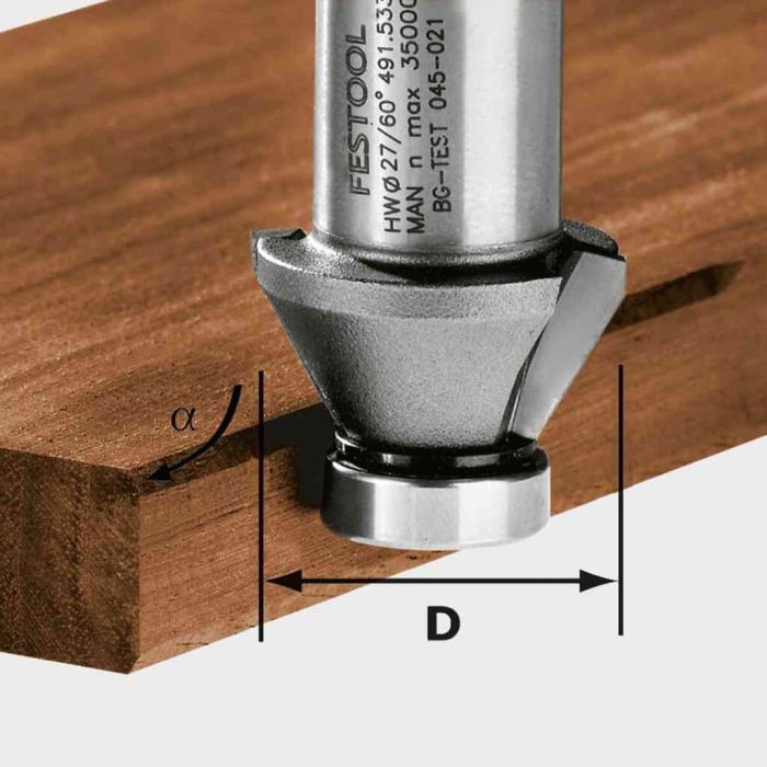 Fraise à chanfreiner HW 45°-OFK 500 Festool