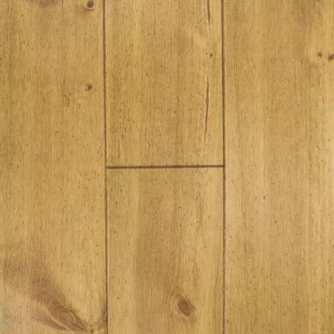 Parquet pin rustique 170 x 21 mm huile praline endommagé poinconné