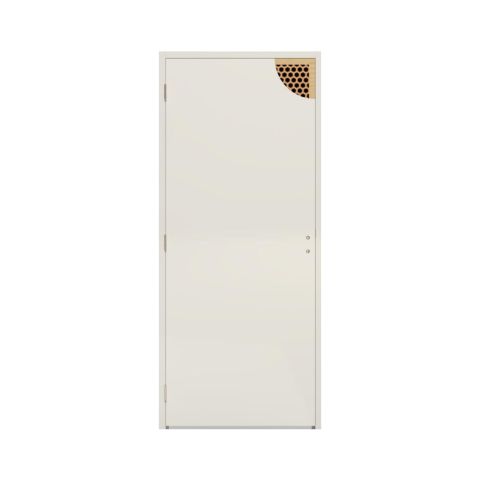 Bloc porte alvéolaire droit prépeint huisserie sapin 88 x 58 mm avec joints