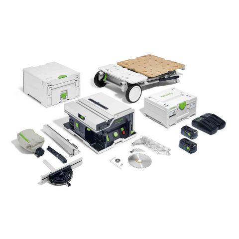 Scie circulaire sur table sans fil CSC SYS 50 EBI-Set Festool